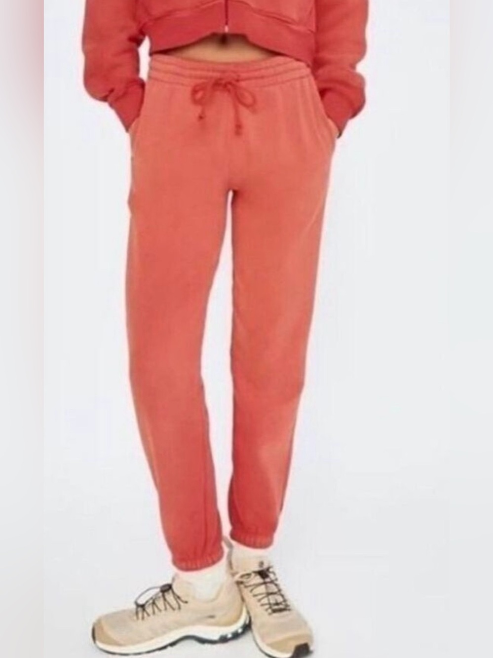Aritzia TNA Cozy Fleece BF Sweatpants/Jogger Dusty Rose size L